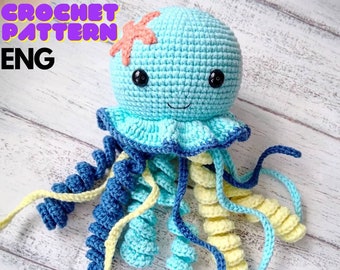 Amigurumi Jellyfish Crochet Pattern: Easy Plush Toy (PDF)