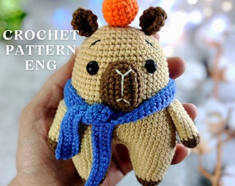 Crochet Capybara Amigurumi Pattern (PDF Download)
