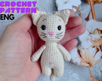 Kitten crochet pattern, Little crochet cat. Crochet cat pattern, Amigurumi cat pattern