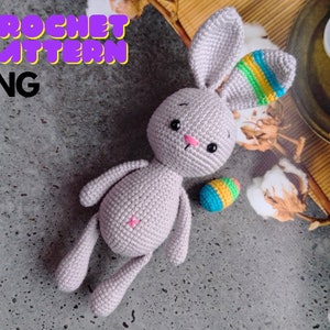 Crochet Bunny & Egg Pattern: Amigurumi Easter Decor (PDF)