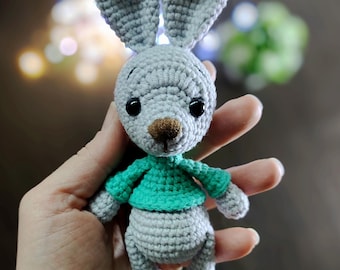 Rabbit Amigurumi Crochet Pattern, Stuffed Bunny Toy (PDF Pattern)