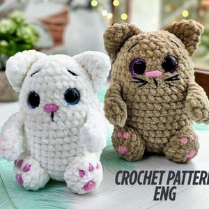 Katzen Häkelanleitung: Amigurumi Kätzchen Plüsch (PDF Download)