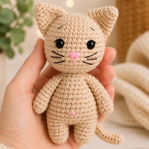 Kitten Crochet Pattern PDF, Amigurumi Cat Pattern, Easy Crochet Cat Tutorial, Cute Cat Plush Pattern, Beginner Crochet, Instant Download image 5