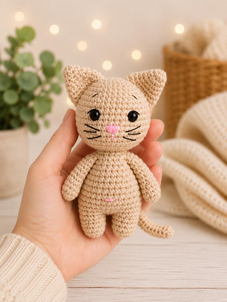 Kitten Crochet Pattern PDF, Amigurumi Cat Pattern, Easy Crochet Cat Tutorial, Cute Cat Plush Pattern, Beginner Crochet, Instant Download image 5