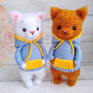 Crochet Cat Toy: Soft Fluffy Kitten Plush