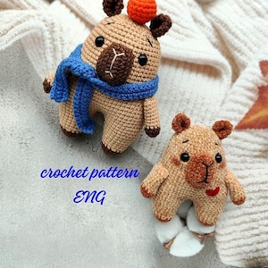 Capybara Amigurumi Crochet Pattern: Guinea Pig Plush (PDF Pattern)