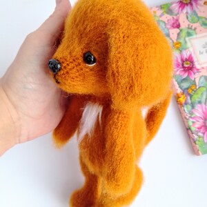 Crocheted dog toy, Stuffed animal dog, Soft toy dog, Dog lovers present, Soft gift for a child image 2