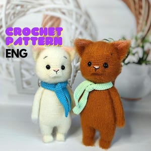 Katze gehäkelt Amigurumi Anleitung: Stofftier (PDF-Häkelanleitung)