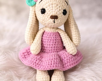 Bunny Amigurumi Crochet Pattern: Easy Rabbit Doll (PDF Pattern)