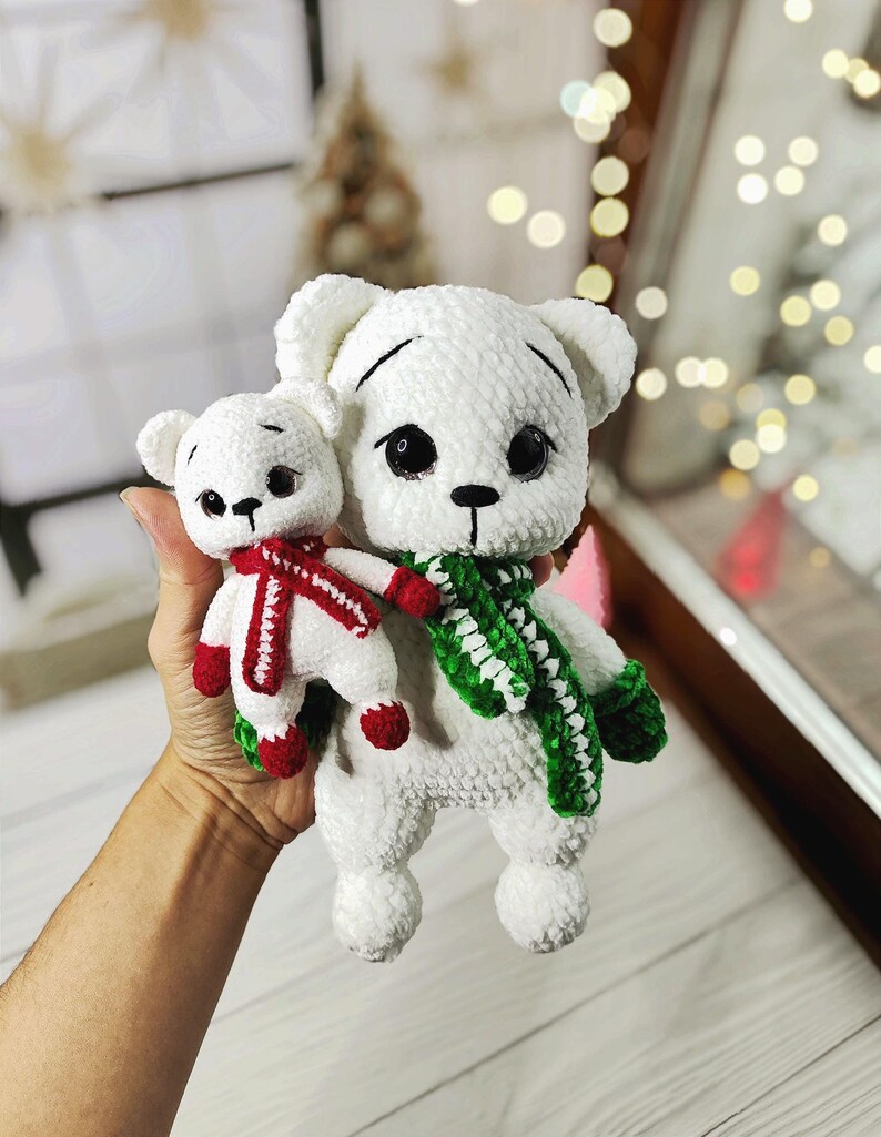 Amigurumi Polar Bear Crochet Pattern: Plush Christmas Toy (PDF Pattern ...
