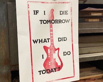 Jack White Poster / Vandercook Press / What's The Trick? / Rock and Roll Decor / Music Poster / Art Print