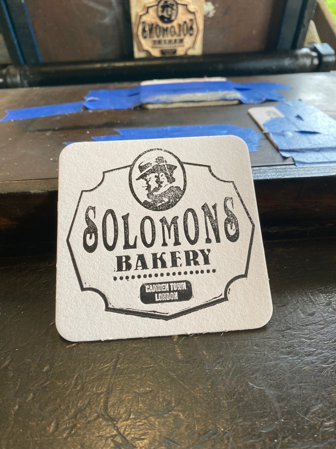 Solomon's Bakery / Peaky Blinders Coaster / Letterpress Paper Coasters