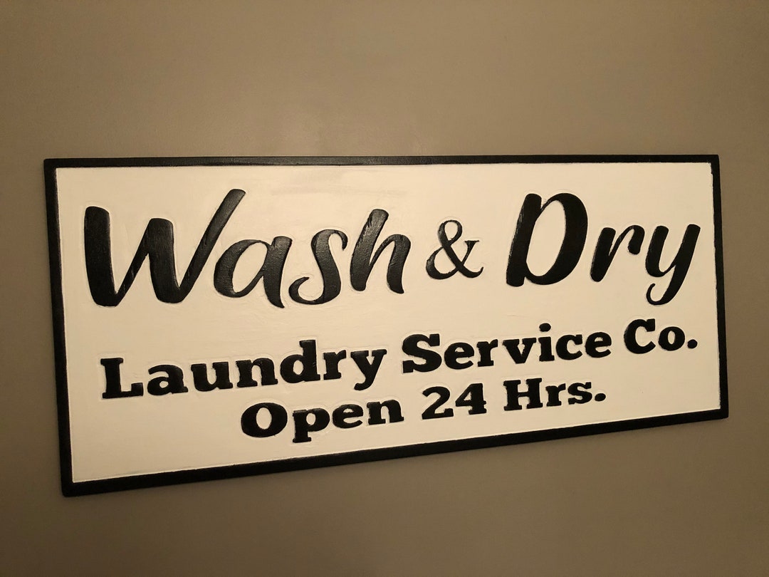 Laundry Collection Point Sign Laundry Sign - 15x35
