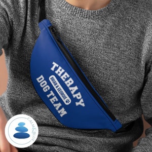 Sac banane de thérapie pour chien, sac banane personnalisé, attelage sportif de chiens de thérapie, gardez l'essentiel en mains libres, à utiliser pour un téléphone portable, des clés ou des friandises !