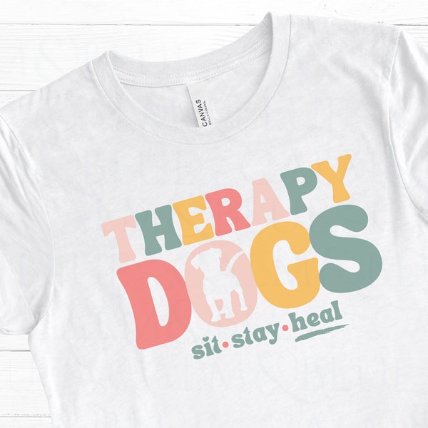 Therapy Dog Shirt, Sit Stay Heal, Therapy Dog t-shirt, Therapy Dog Mom, Cute Therapy Dog, Therapy Dog Gift, Gift for Therapy Dog Team
