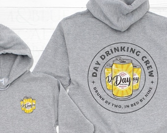 Day Drinking Crew Hoodie: Funny Beer Sweatshirt, Party Boating Sweater