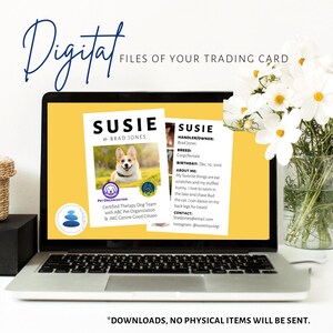 Digitaal bestand add-on voor afgedrukte ruilkaarten, pdf- en jpg-bestanden van je kaart, alleen te koop in combinatie met bedrukte kaarten