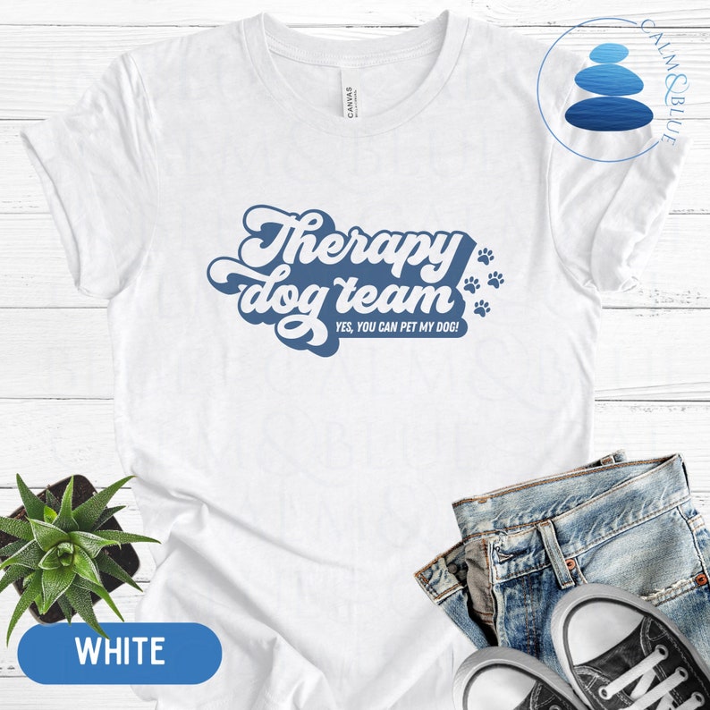 Therapy Dog Shirt Therapy Dog Team Tshirt Pet My Dog Tee Etsy