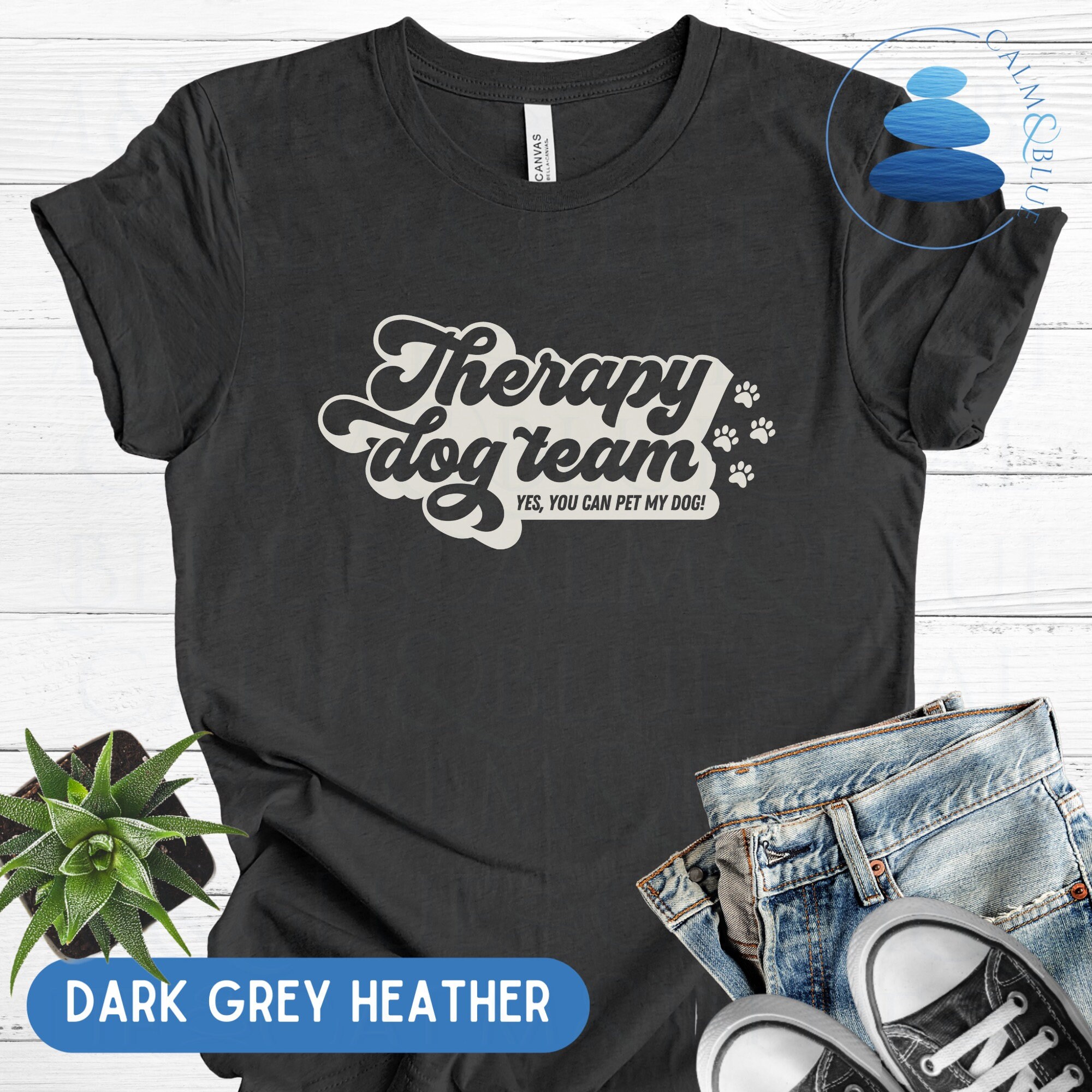 Therapy Dog Shirt Therapy Dog Team Tshirt Pet My Dog Tee Etsy
