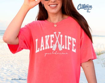 Personalized Lake Life Shirt: Comfort Colors Vacation Tee