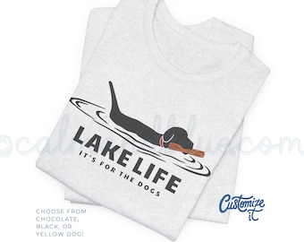 Lake Life Labrador Retriever T-Shirt: Dog Dad Gift