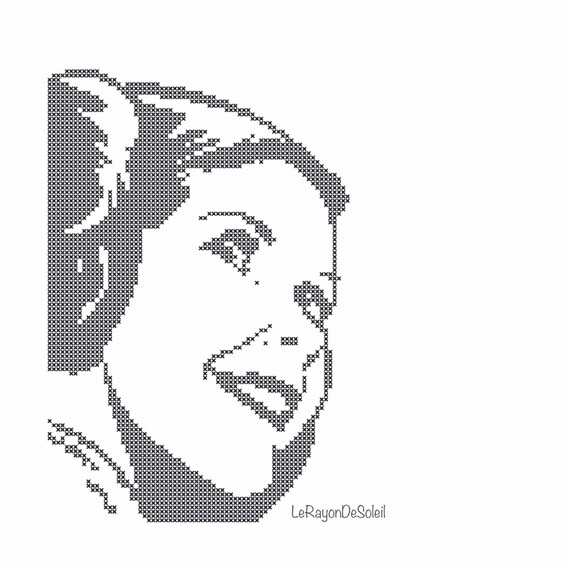 Leia Princess Star Wars Cross Stitch Pattern Leia Portrait Etsy