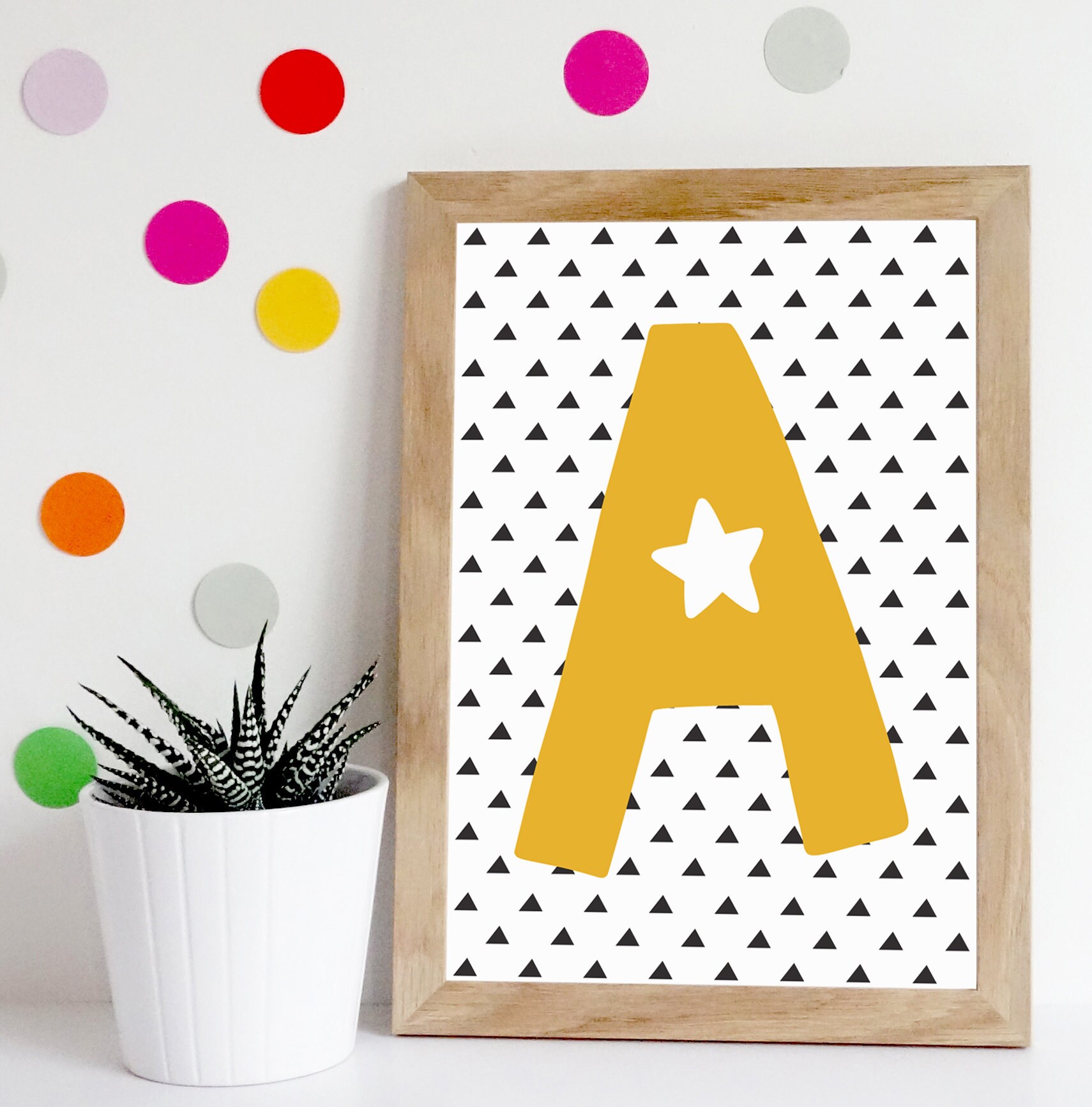 Girls Nursery Print, Initial Print, Boys Nursery Print, Rainbow Nursery ...