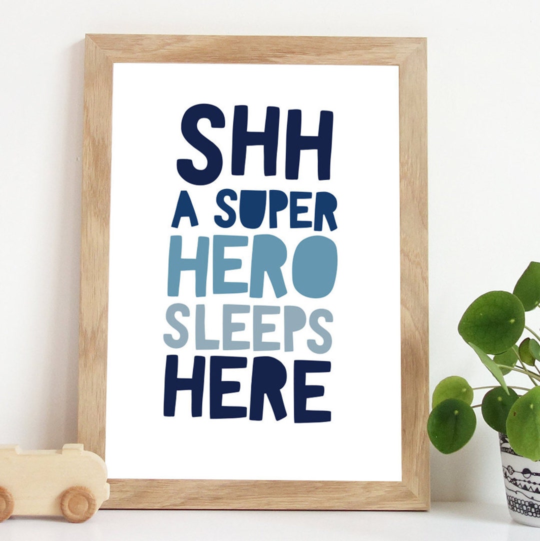 Superhero Nursery Print, Superhero Wall Art, Boys Nursery Print, Boys ...