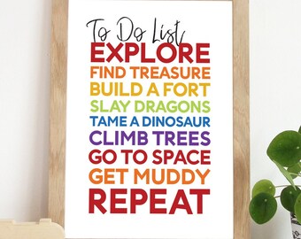 Boys Nursery Print, Rainbow Prints, Playroom Prints, Nursery Quote, Rainbow Wall Art, Boys Bedroom Decor, Boys Bedroom Print, Boys Wall Art,