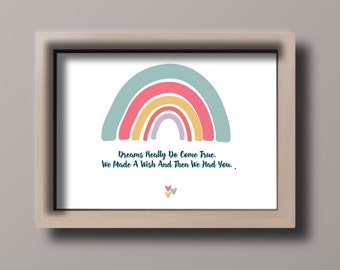 Rainbow Nursery Print, You Are My Sunshine, Girls Nursery Print, Nursery Decor Set, Personalised Print, Girls Bedroom Decor, Rainbow Print,