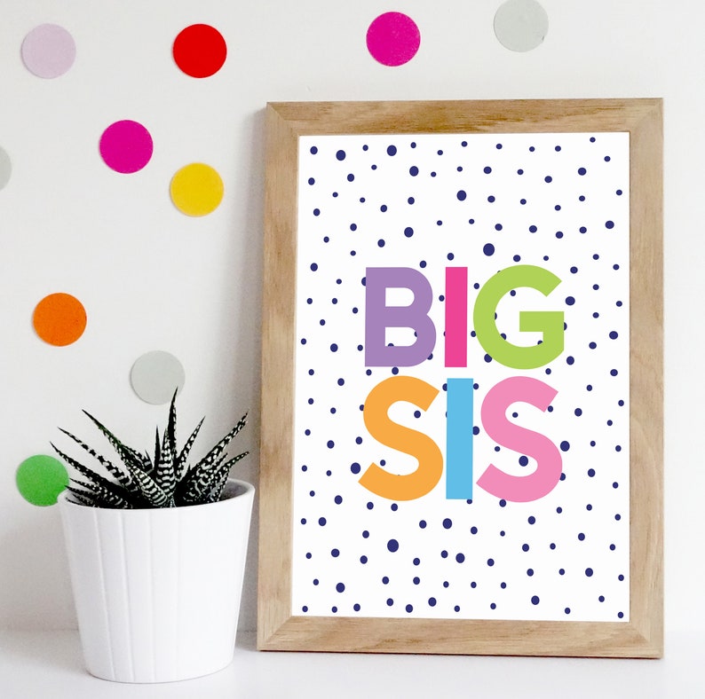 Big Sister Print Sister Prints Children's Prints Girls - Etsy