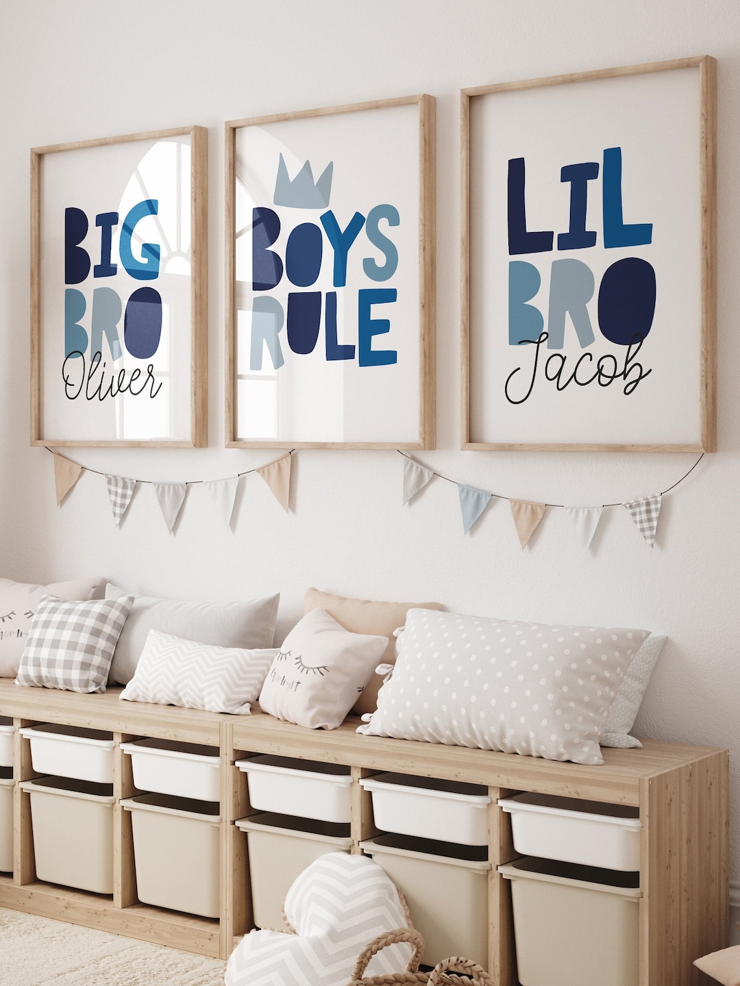 Set of 3 Set of 3 Playroom Prints, Brother Bedroom Prints, Sibling ...