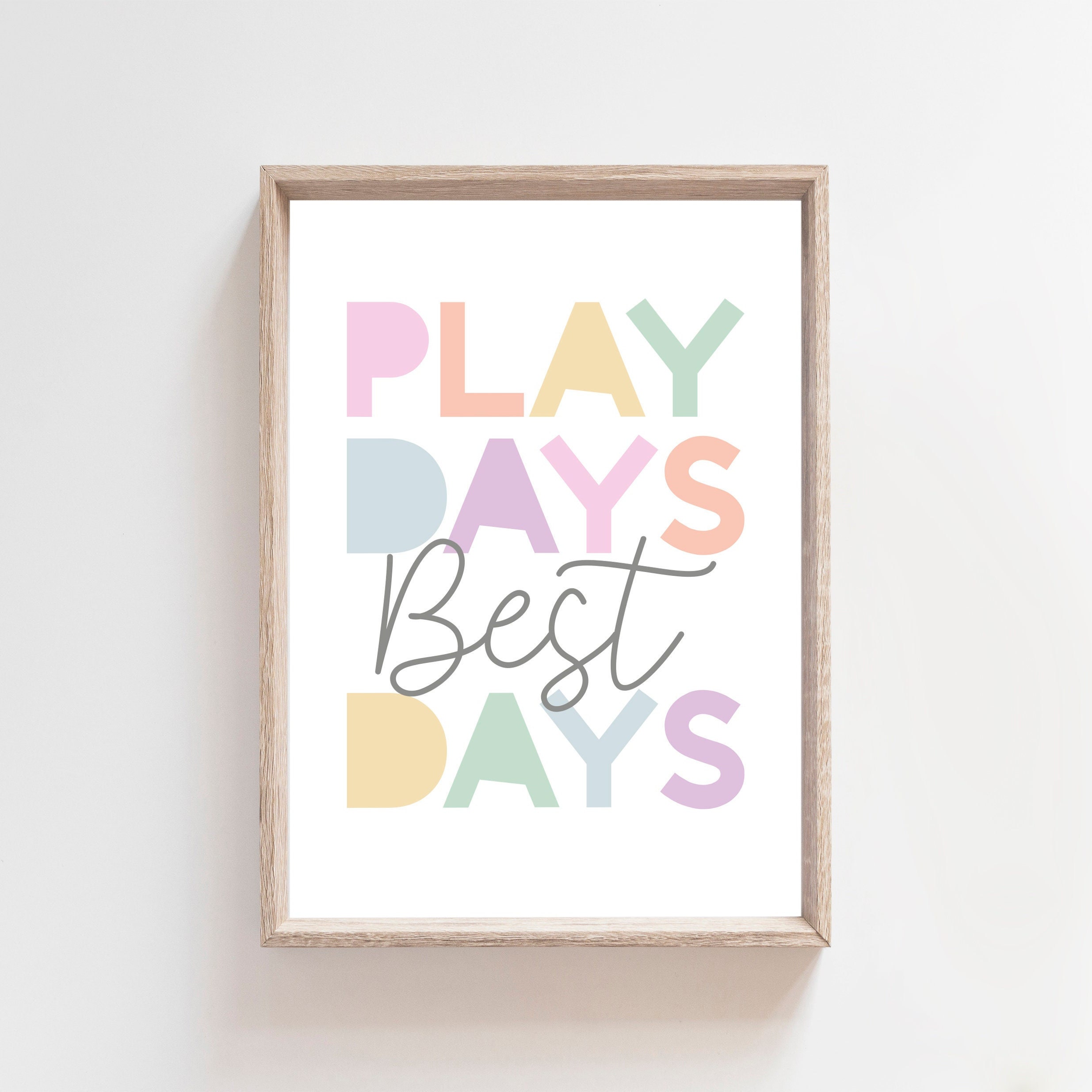 Playroom Prints, Girls Nursery Wall Art, Pastel Colours, Nursery Quotes, Playroom Posters, Girls Bedroom, Toddler Wall Art, Nursery Quotes