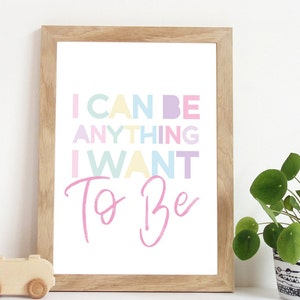 Girls Bedroom Prints, Girls Nursery Prints, Motivational Wall Art, Inspirational Prints, Girls Wall Art, Girls Bedroom Decor, Self Love