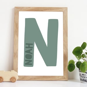 Boys Nursery Print, Name Print, Blue Nursery Prints, Boys Bedroom Prints, Playroom Prints, Boys Nursery Wall Art, Boys Wall Art