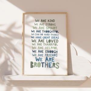 Brothers Bedroom Prints, Big Bro Lil Bro, Boys Bedroom Decor, Siblings Print, Twins, Brothers Make Best Friends, Boys Wall Art, Playroom