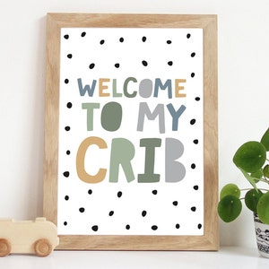 Welcome To My Crib Print, Boys Nursery Prints, Nursery Wall Art, Boys Nursery Decor, Boys Bedroom Prints, Boys Wall Art, Baby Boy Gift