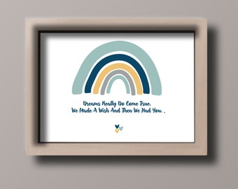 Rainbow Nursery Print, You Are My Sunshine, Boys Nursery Print, Nursery Decor Set, Personalised Print, Boys Bedroom Decor, Rainbow Print,