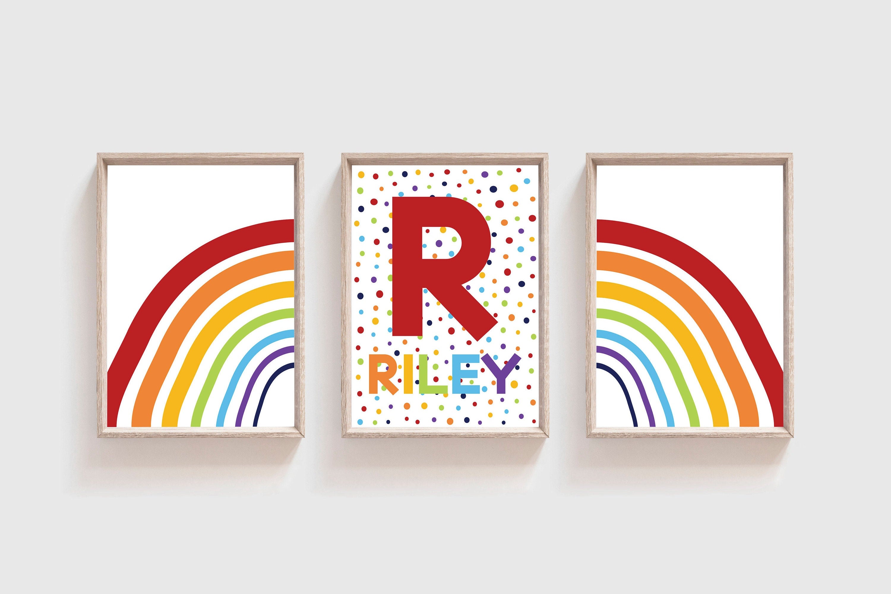 Large Rainbow Wall Art Set, Printable Watercolor Rainbow Nursery Art, Kids  Rainbow Print, Rainbow Wall Decor, 16x20 Inch INSTANT DOWNLOAD 