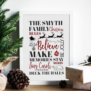 Christmas Print, Christmas Wall Art, Christmas Gift, Christmas Sign, Christmas Wall Decor, Family Print, Christmas Decor, Gifts for Parents