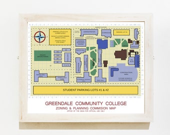 Community Tv Show Poster, Greendale Community College Map, Greendale Print, community tv show, map of greendale campus, community print