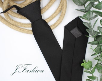 Black Women's Necktie, Black Necktie, Accessories For Women