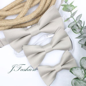 Gray With Embossed Stripes Bow Tie | Baby Bowtie | Kid Bowtie | Men&#39;s Pre-Tied | Wedding Accessories | Handmade Bow Tie | Cotton Bowtie