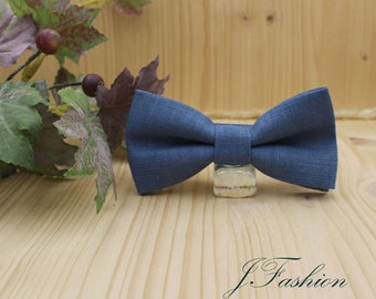 Blue Light Raf Bowtie, Baby Bowtie, Kid Bowtie, Boy's Bowtie, Men's Bowtie, Wedding Accessories, Gift Men's Bowtie, Linen Bowtie