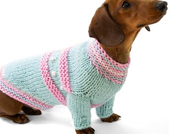 Dog sweater - Handmade wool dog sweater - handknitted dog jumper - dog clothes - pet clothing - gift for pet - gift for dog