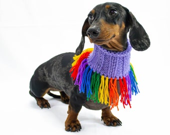 Dog bandana in rainbow - dog scarf - pet bandana - dog gift - dog mom gift - pet accessories - pet clothes- pet supplies