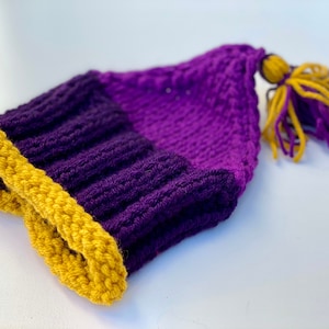 Handmade knitted colorful dog scarf with a tassel - handknitted bright dog snood for small dogs and cats - handknitted dog bandana