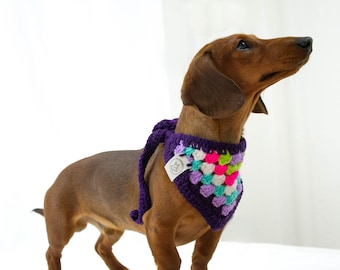 Crochet dog scarf - crocheted dog bandana - pet scarf - pet bandana - dog gift - dog mom gift - pet accessories - pet clothes- dog supplies