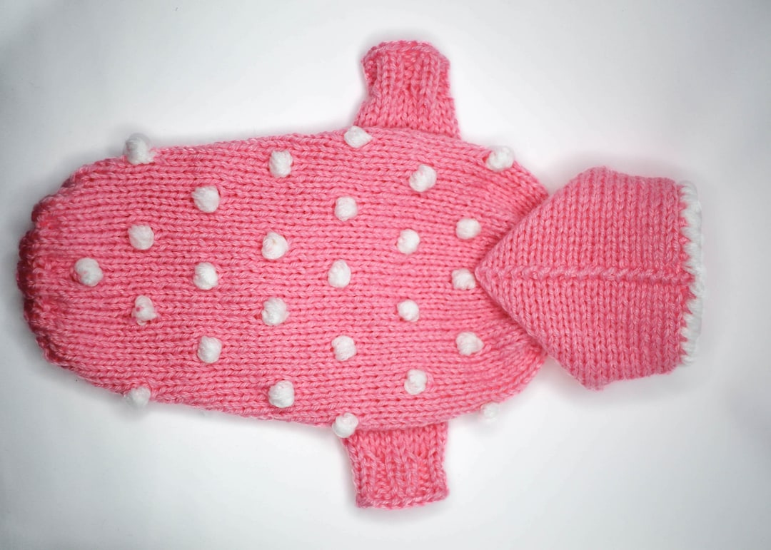 Dog Sweater With Hoodie Pink Dog Sweater Handmade Dog Etsy