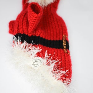 Handmade woolly Christmas dog sweater for small dogs Handknitted Christmas jumper for medium dogs Handknitted Christmas dog costume image 6